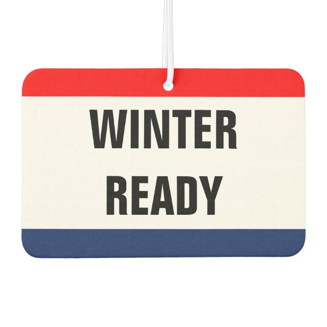 Car Winter Ready Promo Signage Customizable Air Freshener (Front)