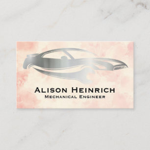 Car Wrench Logo   Watercolor Business Card
