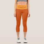 "CARA-CARA" Custom High-Waisted Capri Pants<br><div class="desc">"CARA-CARA" Custom High-Waisted Capri Pants. Customizable Deep Orange High-Waisted Capri Pants. Step into statement-making style with the "CARA-CARA" High-Waisted Capri Pants from the WOMEN'S APPAREL COLLECTION—where confidence meets customization. Featuring a sleek, sculpting fit, these capris feature juicy cara-cara orange leggings and a contasting mellow orange-rind waistband with a standout deep-red...</div>