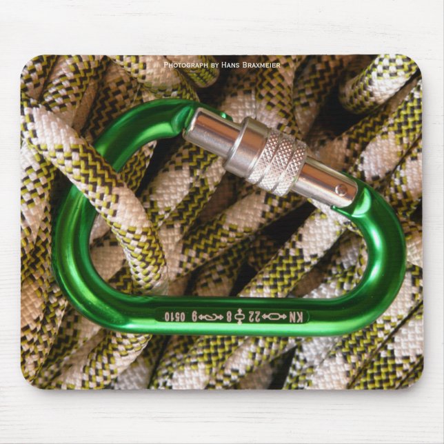 Carabiner and Climbing Rope Mousepad (Front)