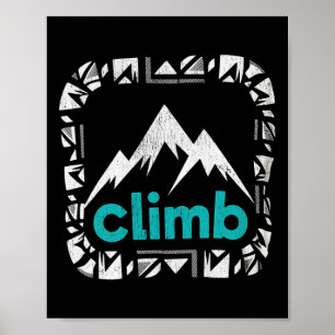 Carabiner Rock Climbing Gifts Climb Bouldering  Poster