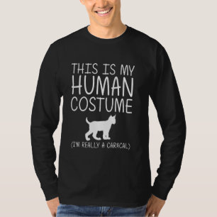 Caracal Easy Halloween Human Costume Cat Kitty Diy T-Shirt