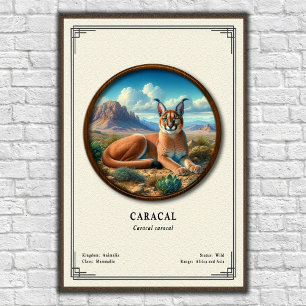 Caracal Zoology Series Poster