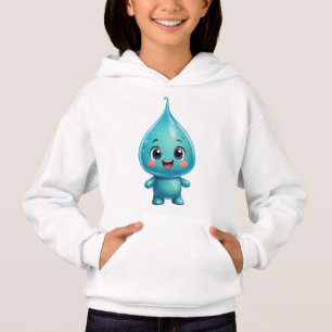 Caractère de dessin de gouttelettes d'eau adorable