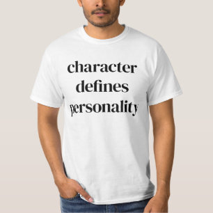 Caractère Valeur masculine T-shirt