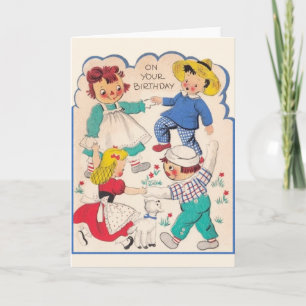 Caractères du livre d'histoire vintage Carte d'ann