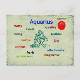 Caractéristiques de l'Aquarius carte zodiaque