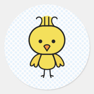Caraline canary classic round sticker