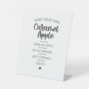 Caramel Apple Bar Pedestal Sign
