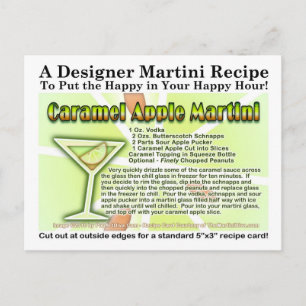 Caramel Apple Candy Martini Recette Carte postale