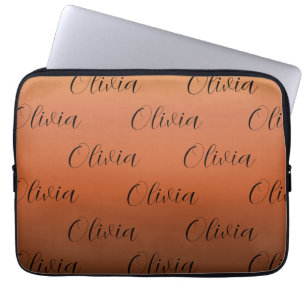 Caramel brown Gradient Laptop Sleeve