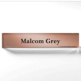Caramel Brown moonlight ombre effect  Nameplate