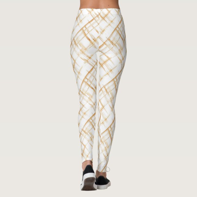 Caramel Candy Stripes Leggings (Back)