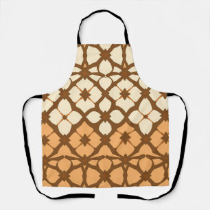 Caramel Cream Moroccan Lattice Pattern Apron