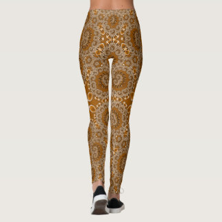 Caramel Fractal Lace  Leggings