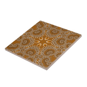 Caramel Fractal Lace Tile