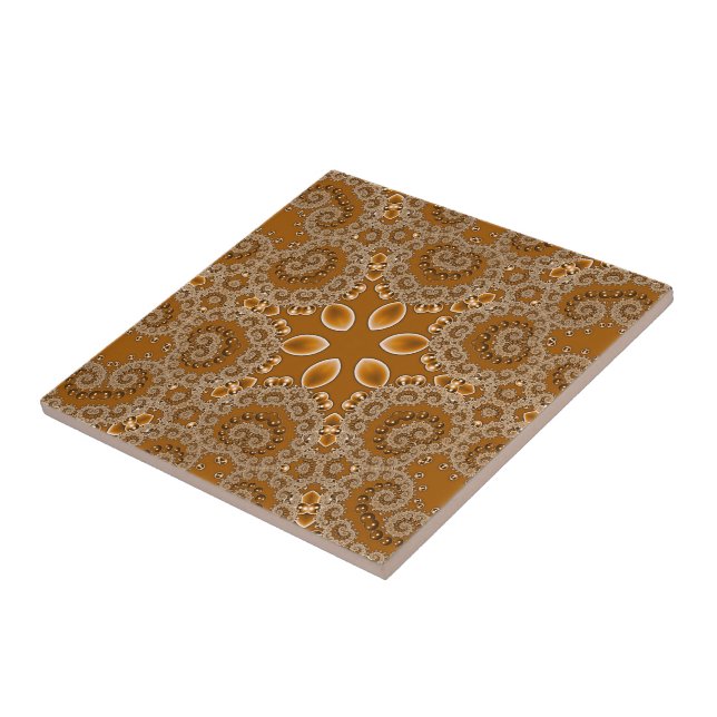Caramel Fractal Lace  Tile (Side)