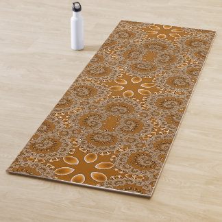 Caramel Fractal Lace  Yoga Mat