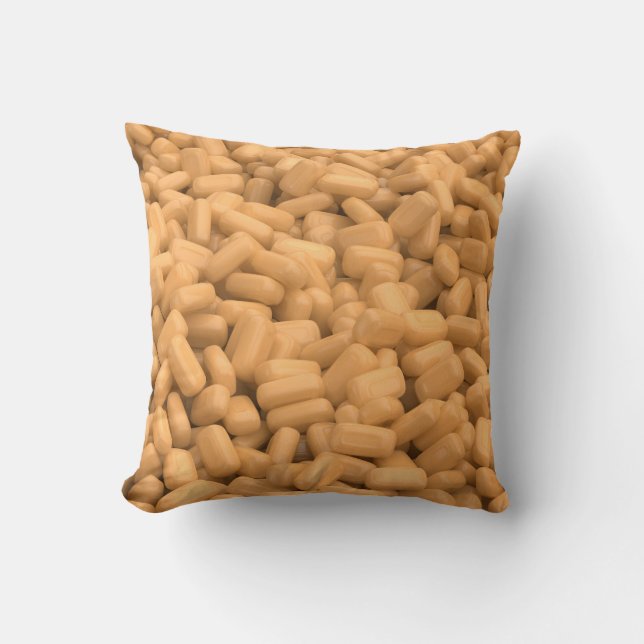 Caramel hard candies throw pillow (Front)