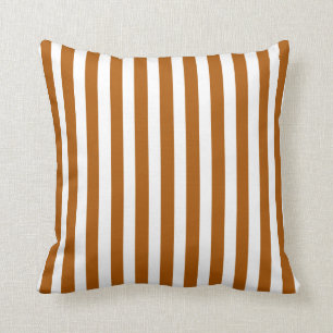 Caramel Modern Stripes Throw Pillow
