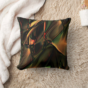 Caramel or aged woody relief with a shade of green throw pillow