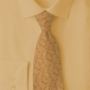 Caramel Paisley Tie
