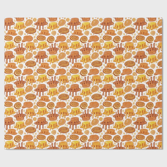 caramel pattern wrapping paper (Flat)