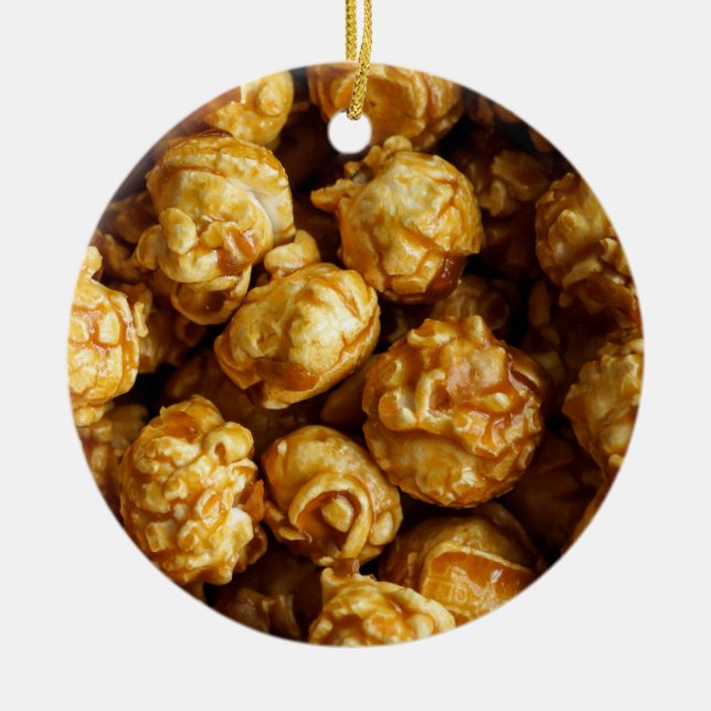 Caramel Popcorn Christmas Ornament (Front)