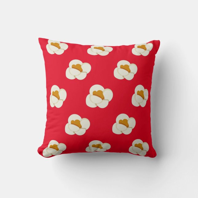 Caramel Popcorn Pattern Throw Pillow (Front)