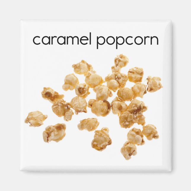 Caramel Popcorn Refrigerator Magnet (Front)