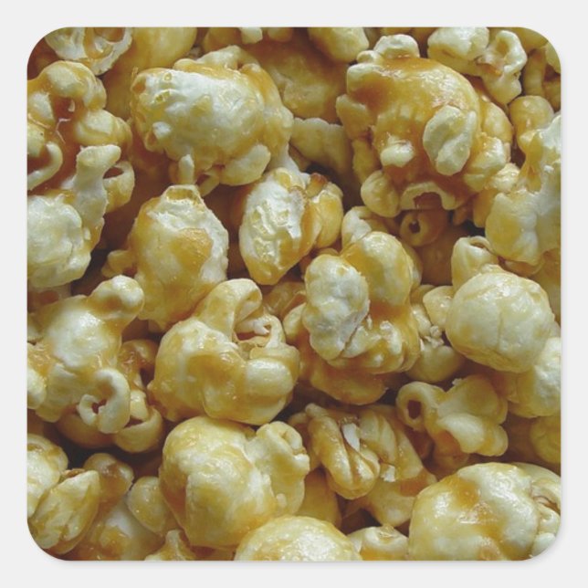 Caramel Popcorn Square Sticker (Front)