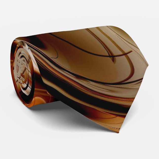 Caramel Swirl Delight Tie (Rolled)