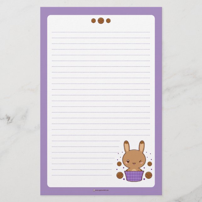 Caramel Truffle Bunny Stationery (Front)