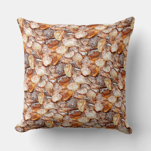 Caramelized straw potatoes, modified round shapes throw pillow