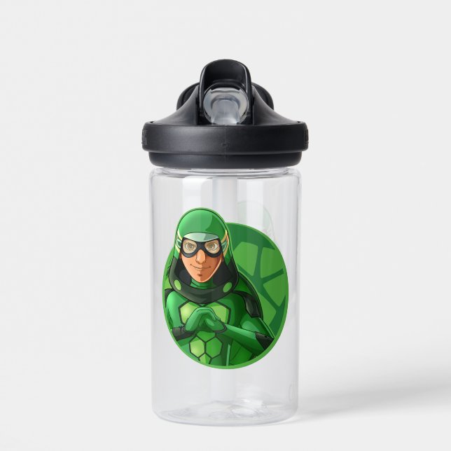 Carapace Green Badge Water Bottle (Front)