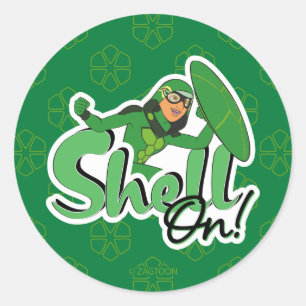 Carapace   Shell On! Classic Round Sticker