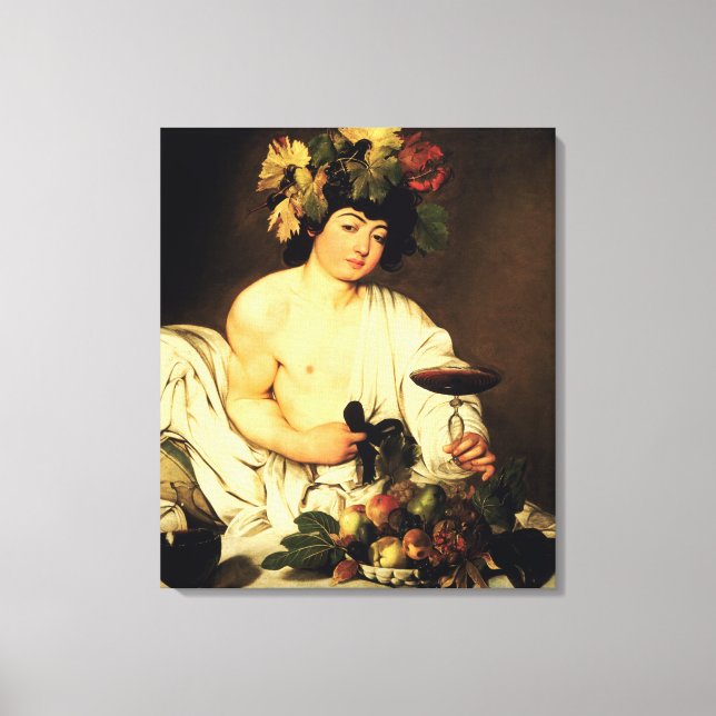 Caravaggio Bacchus Canvas Print (Front)