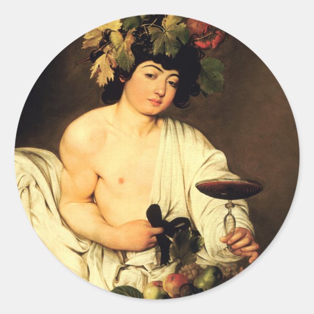 Caravaggio Bacchus Stickers (Front)
