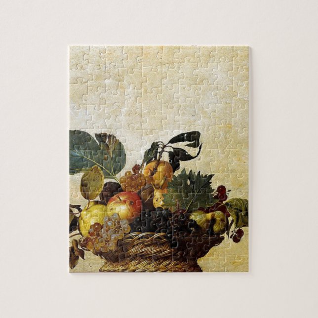 Caravaggio - Basket of Fruit - Classic Artwork Jigsaw Puzzle (Vertical)
