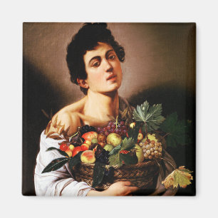 Caravaggio Boy With a Basket of Fruit Magnet