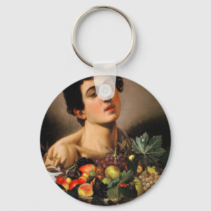 Caravaggio - Boy With Basket Of Fruit Keychain