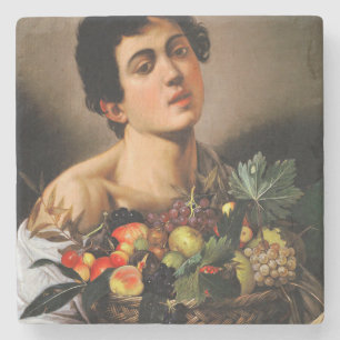 Caravaggio - Boy With Basket Of Fruit Stone Coaster