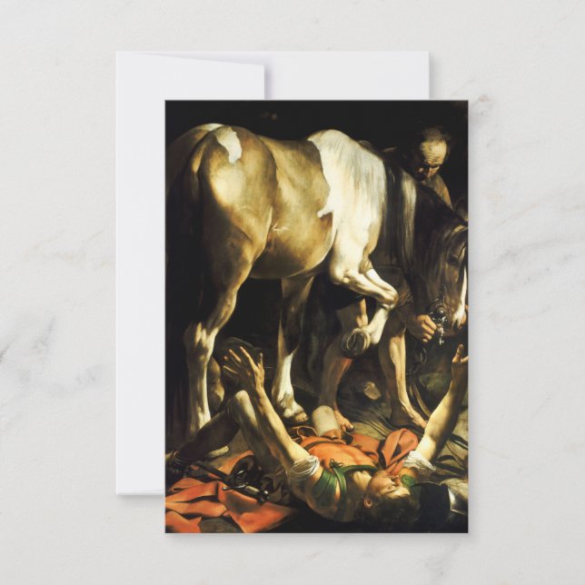 Caravaggio Conversion de St Paul Invitations (Devant)
