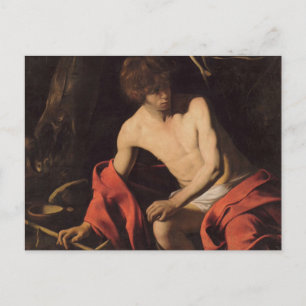 Caravaggio John in the Wilderness John the Baptist Postcard