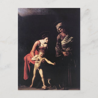 Caravaggio- Madonna and Child with St. Anne Postcard