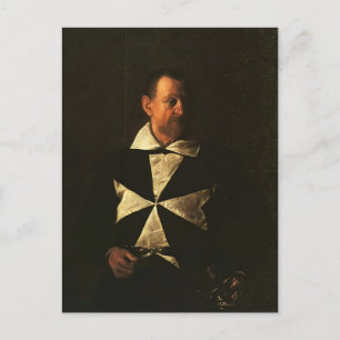 Caravaggio- Portrait of Fra Antionio Martelli Postcard