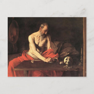 Caravaggio- Saint Jerome Writing Postcard