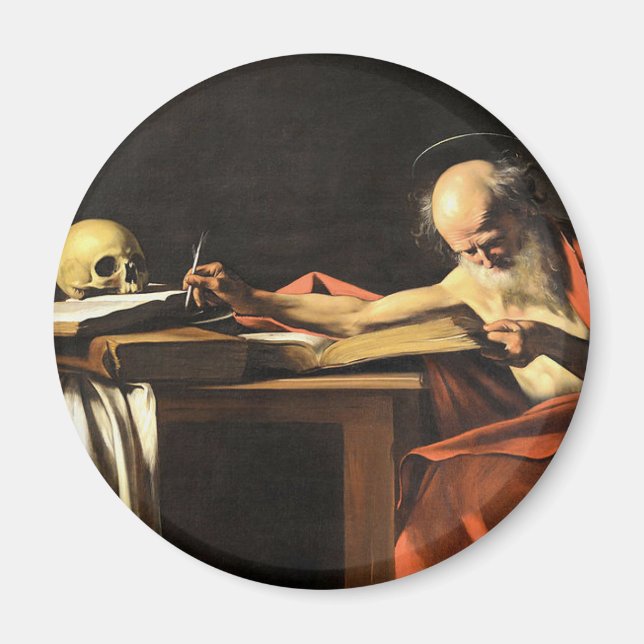 Caravaggio - San Gerolamo - Renaissance Painting Magnet (Front)