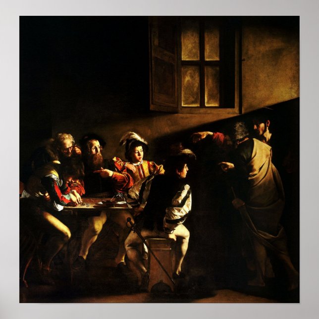 Caravaggio - The Calling Of Saint Matthew 1600 Poster (Front)
