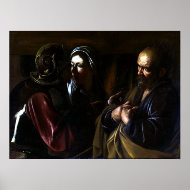 Caravaggio The Denial of Saint Peter Poster (Front)